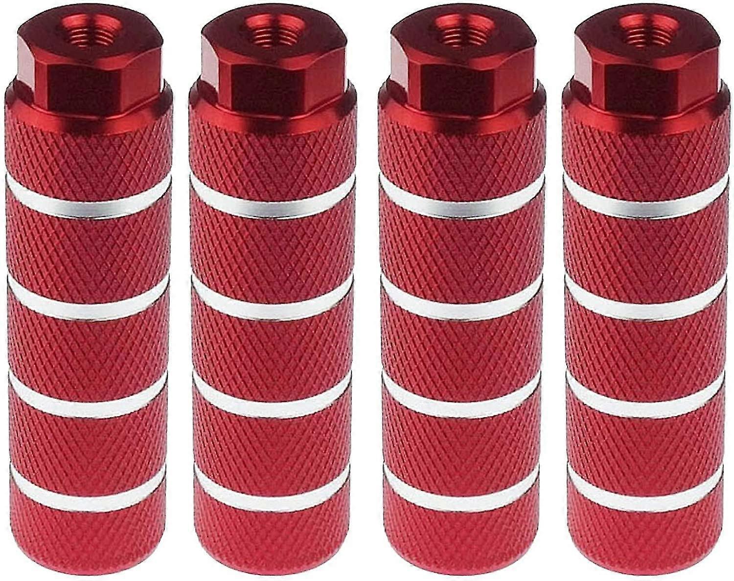 2 pares de liga de alumínio bicicleta pegs retaguarda pinos ajustem eixos de 3/8 polegadas, preto