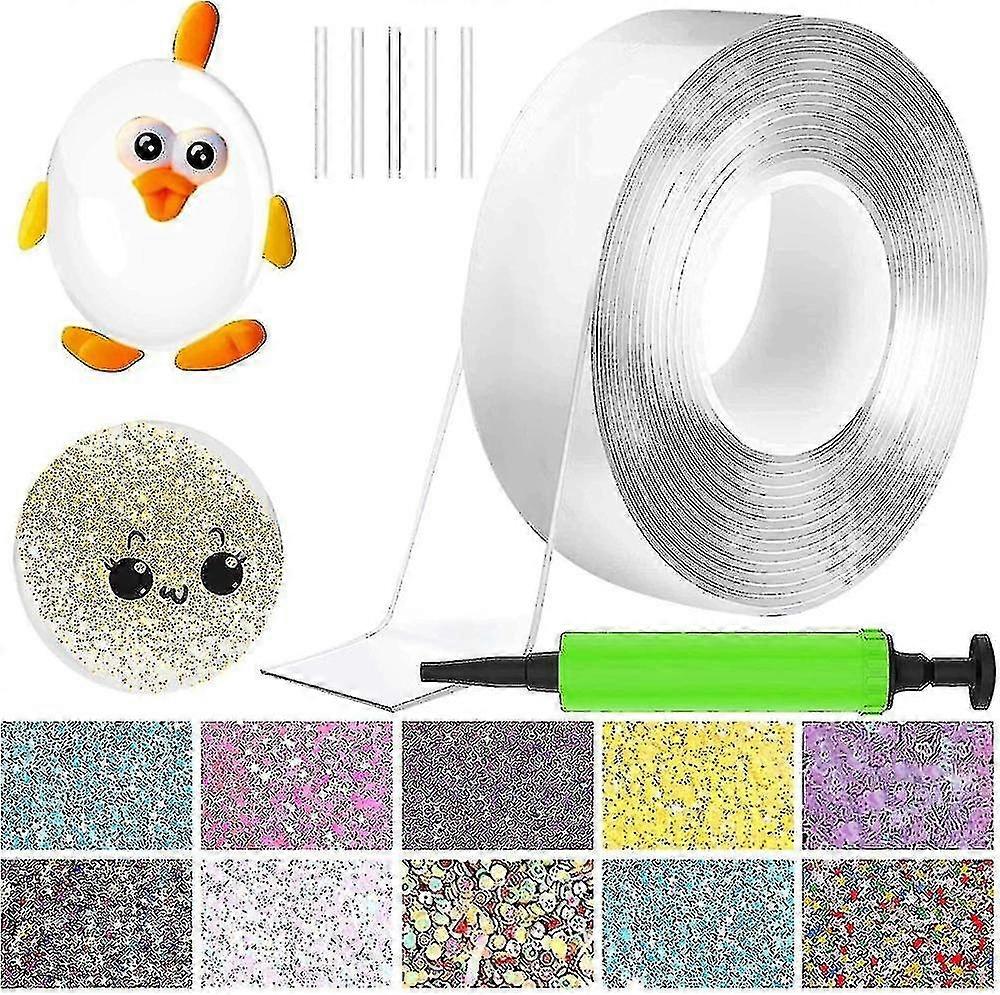 Upgrade Nano Tape Bubble Kit, Double Sided Tape Plastic Bubble,elastic Tape New-0.01cm*0.5cm*500cm