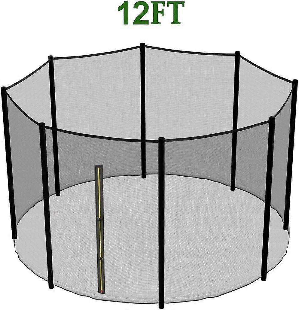 Replacement Trampoline Safety Net Enclosure Surround Netting, 12FT - 8 Pole