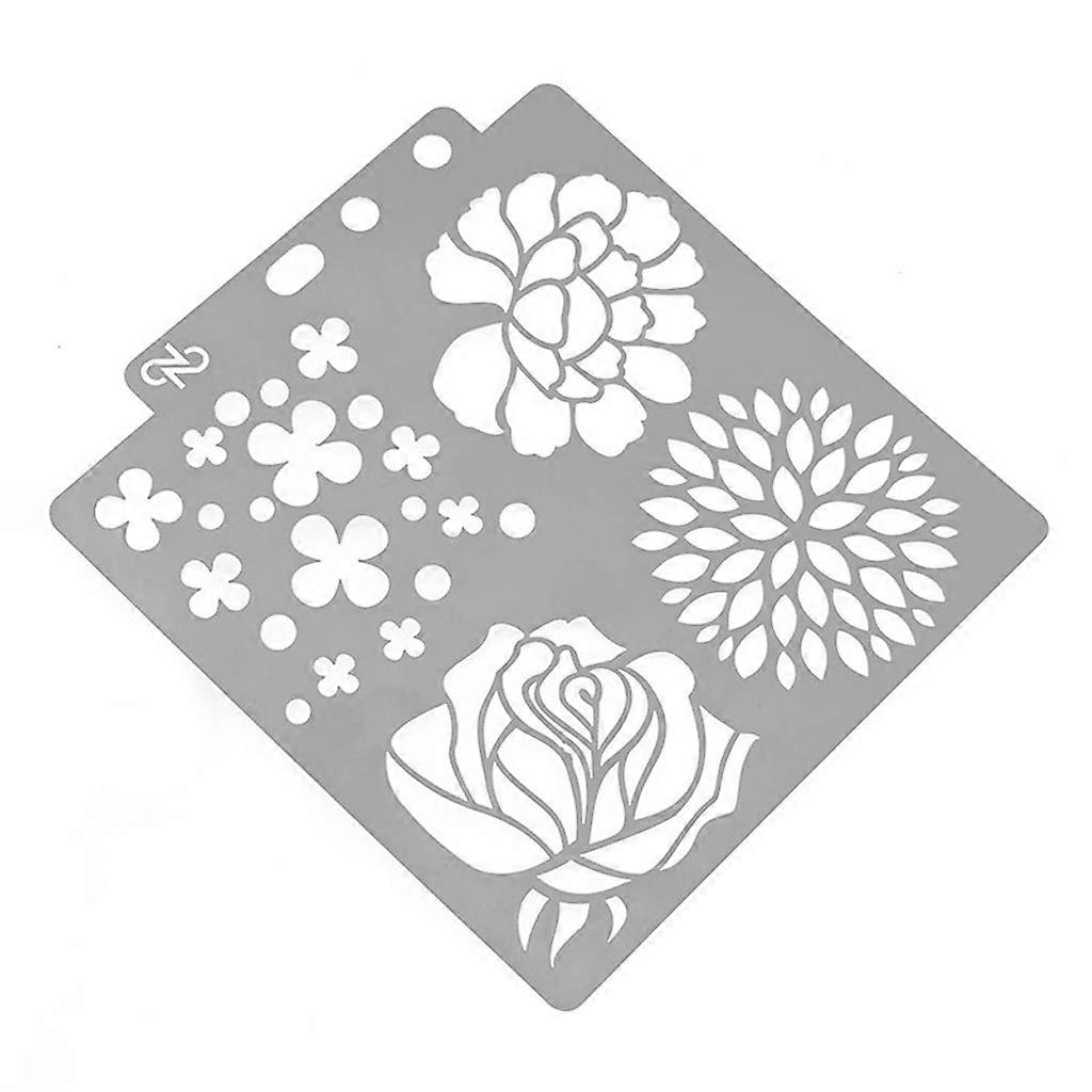 Painting Stencil Flowers Plastic Template Handmade Crafts Decor Scrapbooking