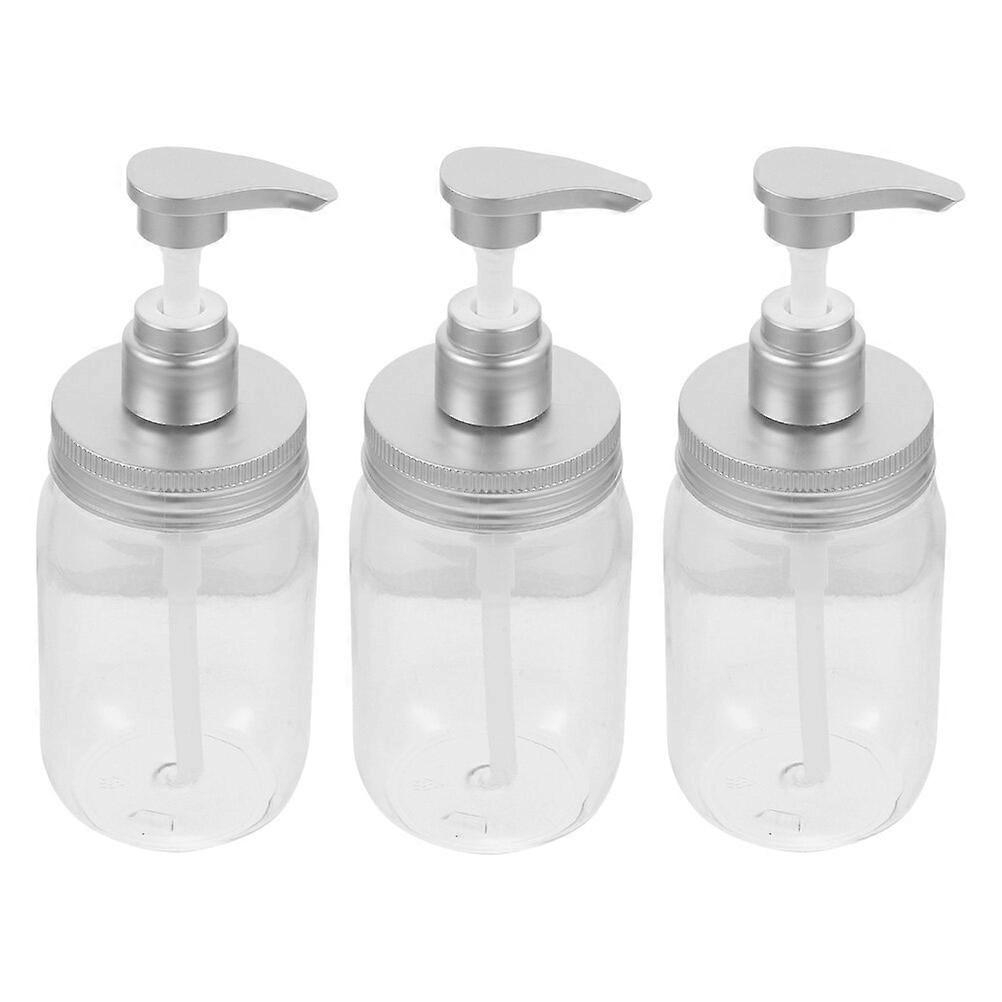 3 pcs Empty Pump Bottles Refillable Shampoo Bottles Lotion Pump Bottles Portable Lotion Bottles