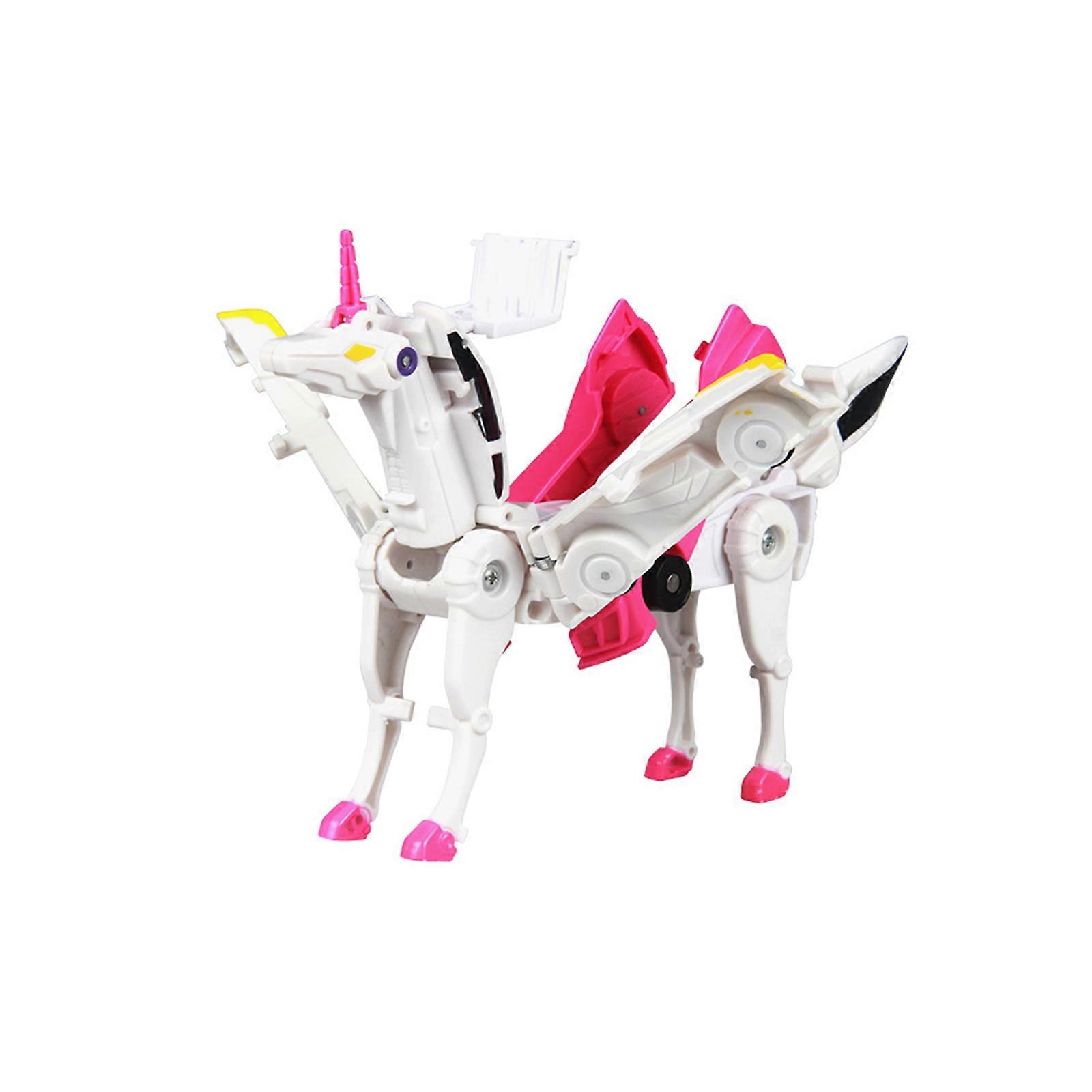 2023 Ny uppgradering Transformerande bil Robot Hoppa Pegasus leksak Automatiskt Kreativ Plast Magnetisk Automatisk Deformation Gåva för barn, pojkar, flickor