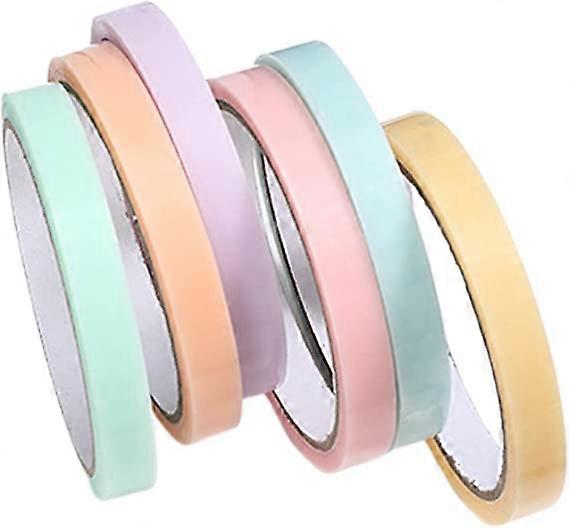 6PCS Candy Colour Sticky Ball Tape Decompression Toys for Children to Make Yourself, Macaroon Colour