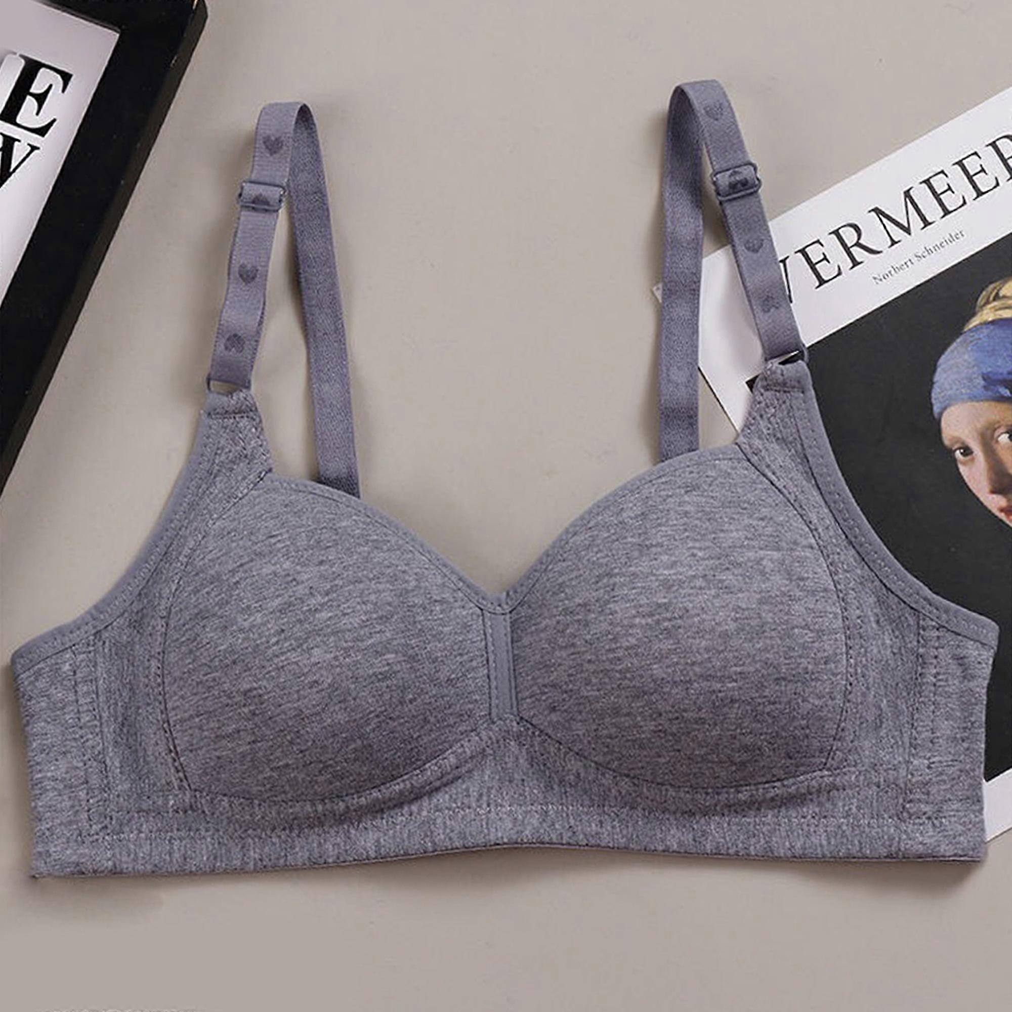 Womens Girls Cotton Push Up Bra Underwear Non Wired Stretch Soft Bralette