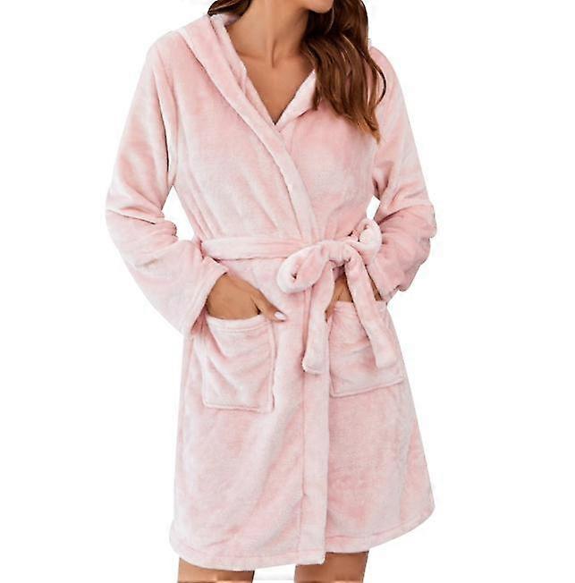 Womens Fuzzy Robe Elegant Plush Bathrobe Warm Soft