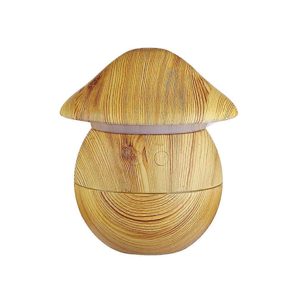 1PC Wood Grain Humidifier Cartoon Mushroom Shape Humidifier Portable Mushroom Lamp Humidifier Creative Household Desktop Humidifier for Home Office Ba