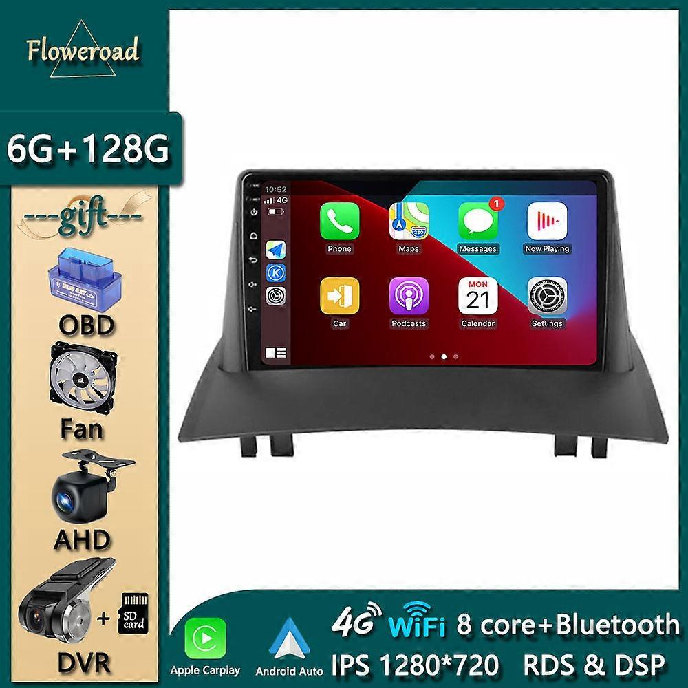 Head Carplay 4G Android For Renault Megane 2 2002-2009 Car Autoradio Navigation GPS Radio Multimedia Player Video Stereo Monitor