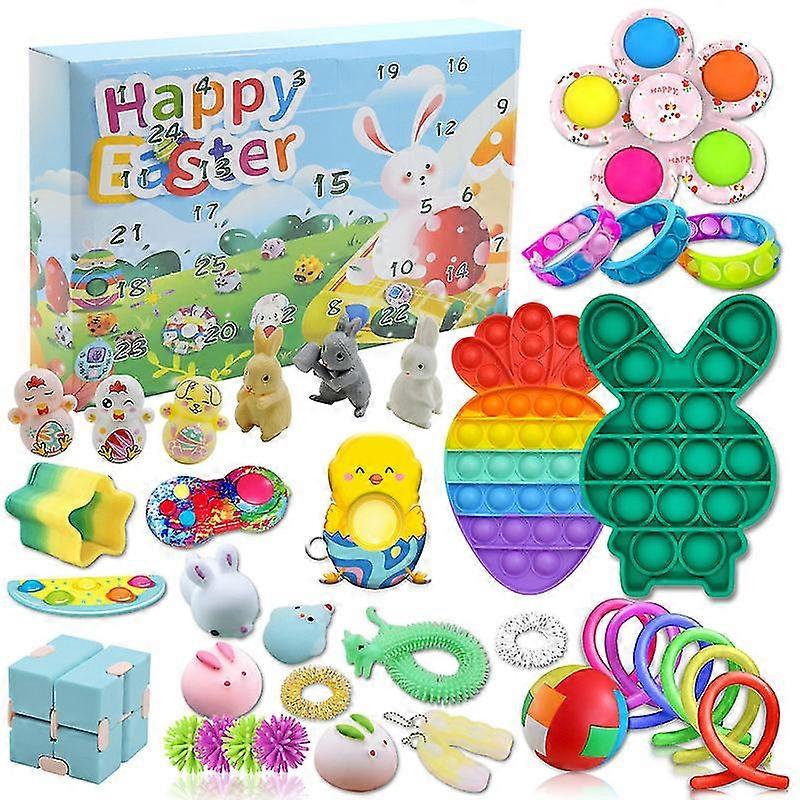 Easter Decompression Toy Set Children's Countdown Hand Tear Calendar Blind Box Toy