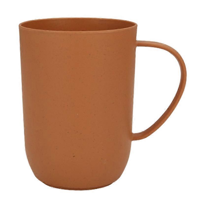 400ML Water Bottle High Capacity Anti-drop Round Mouth Ergonomic Handle Not Easy to Break Pure Color Water Cup for Home Qinhai