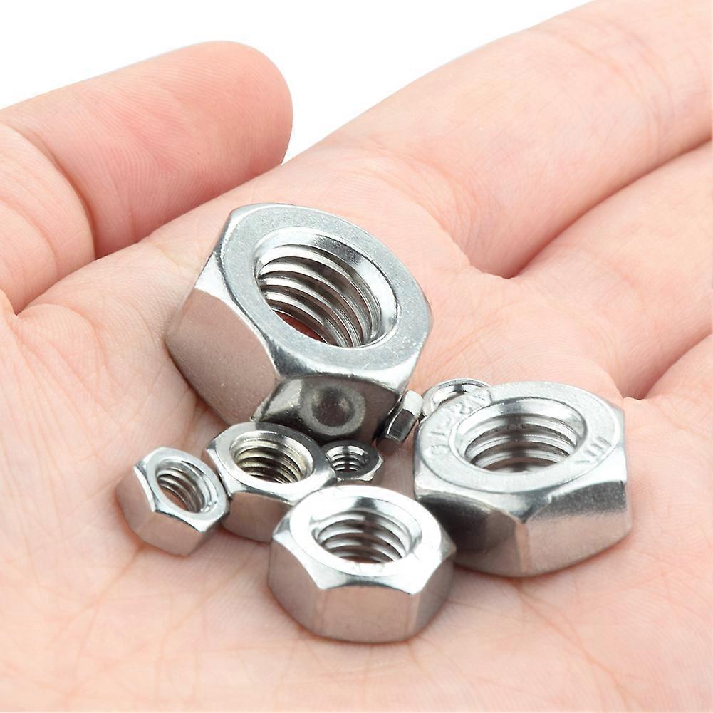 M2 M2.5 M3 M4 M5 M6 M8 M10 M12 326Pcs YCDC Hex Nut Nylon Self-locking Hexagon M2-M12 Assortment Kit Slip 304 Stainless Steel