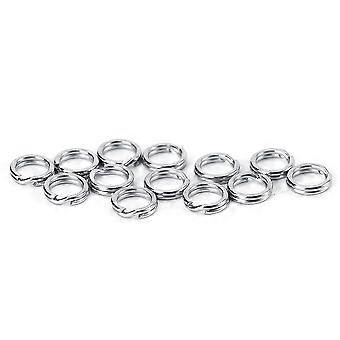 202450 stks Vissen Roestvrij Staal Dubbele Cirkel Split Ring Lure Tackle Connector (6#)