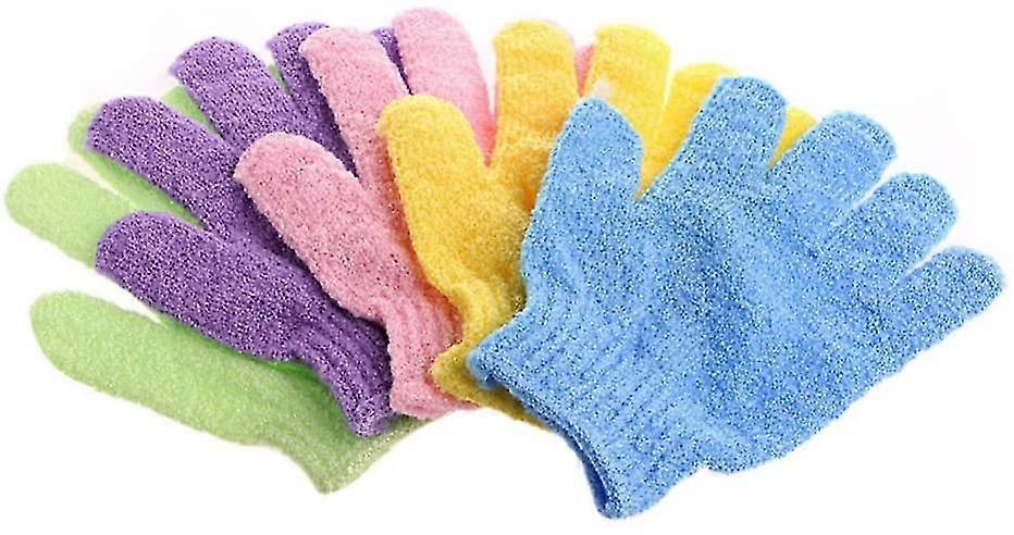 Exfoliating Bath Gloves For Body Scrub Exfoliator 4 Pairs