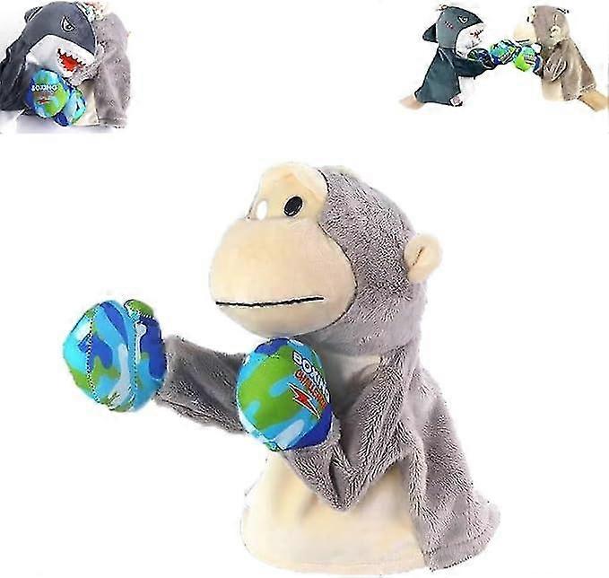Plush Shark,Monkey Hand Puppets for Kids,Hand Puppet with Sounds & Boxing Action