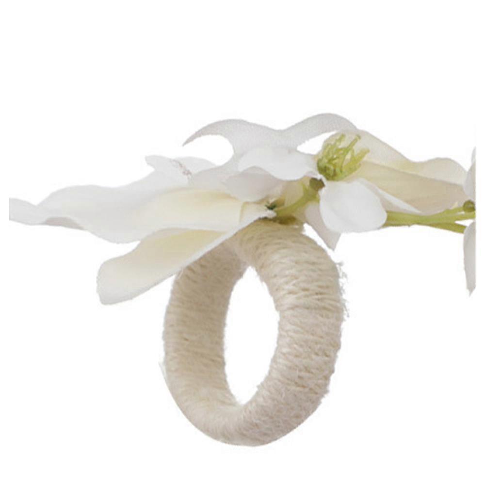 Anelli di tovagliolo fatto a mano con orchidea farfalla per eventi speciali