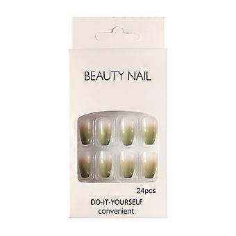 Kleber Kleber Elegantes Nagelpflaster Frischer Farbverlauf Lange Fake Nails