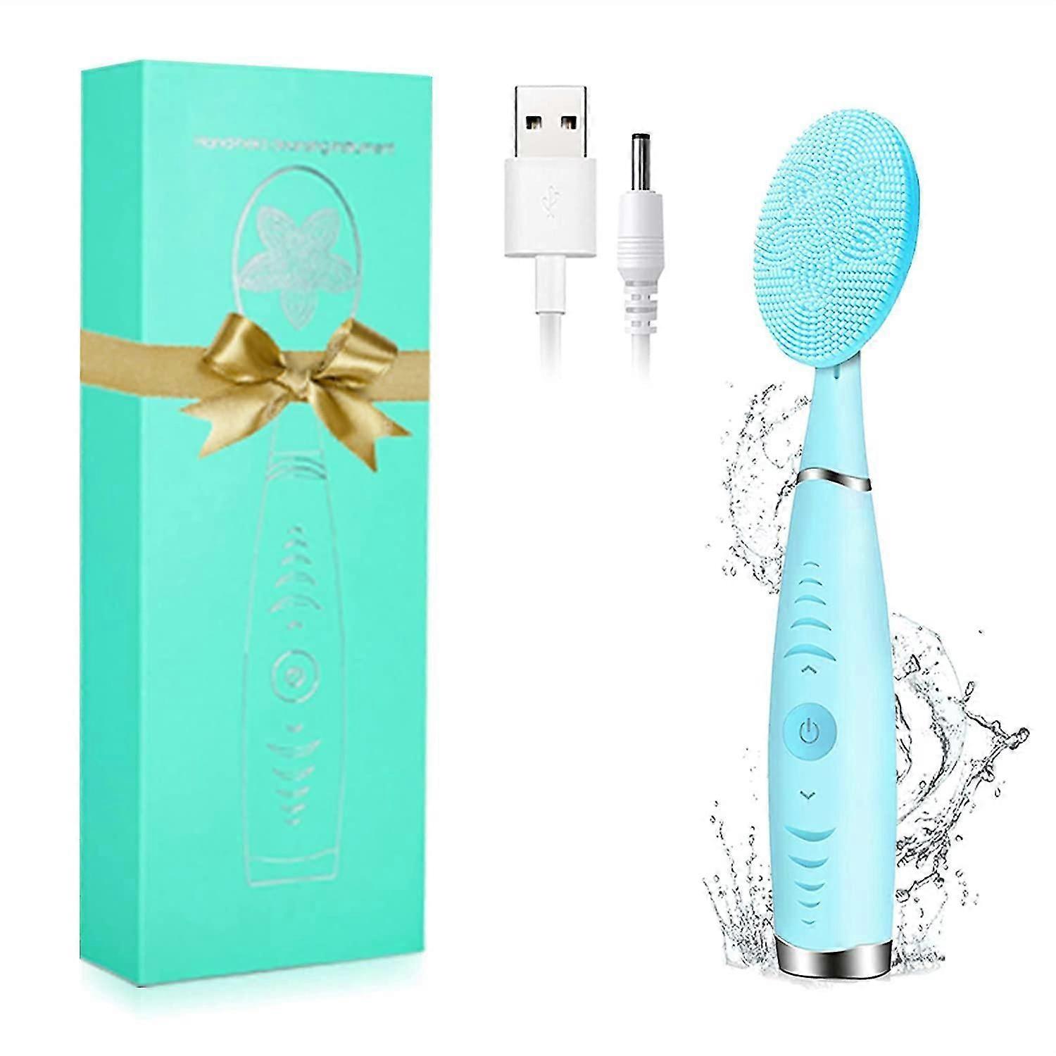 Sonic Facial Brush, Portable Handled Face Brush With 5 Adjustable Speeds Vibrating Rechargeable Face Brush For Deep Clea