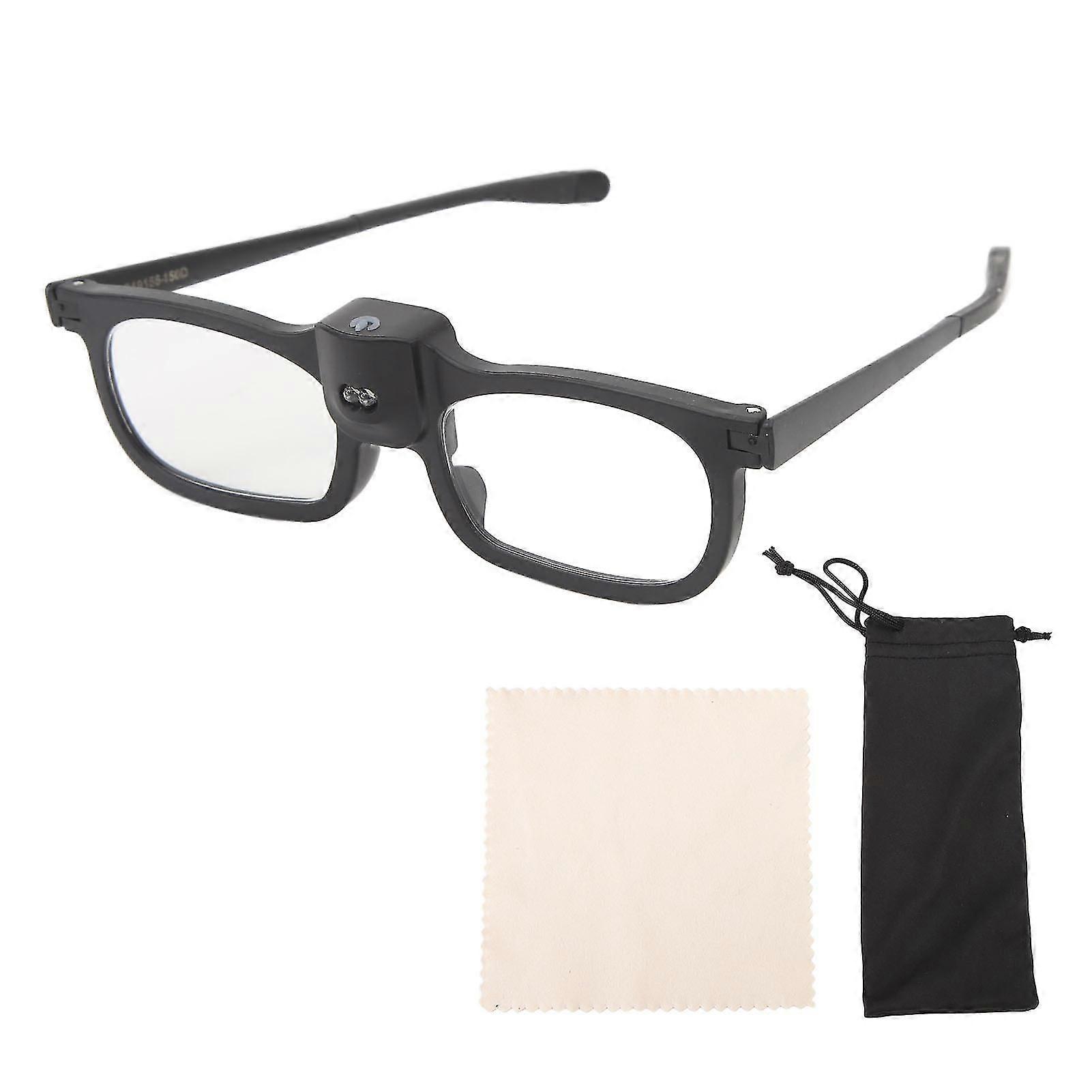 2024 LED Lighted Magnifier Glasses Adjust Brightness 150D Elderly Reading Glasses for Daily Use