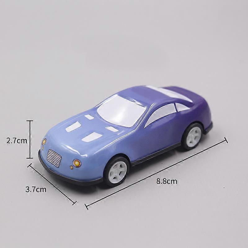 Mini Metal Inerti Bil Pull Back Model Legetøjsbil til børn (Gradient Blå, 3 Pakker)