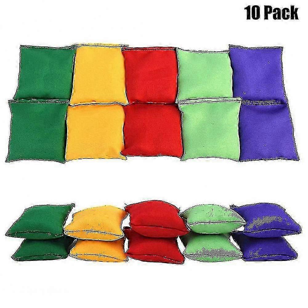 10pcs Nylon Bean Bags Fun Sports Outdoor Family Games Bean Bag Toss Carnival Toys Random Color GOJ