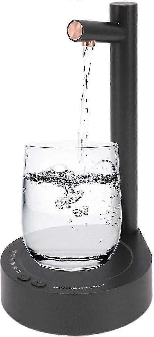 Elektrisk vattenflaskpump för skrivbord, bärbar USB-laddningsbar automatisk dricksvattendispenser (svart)