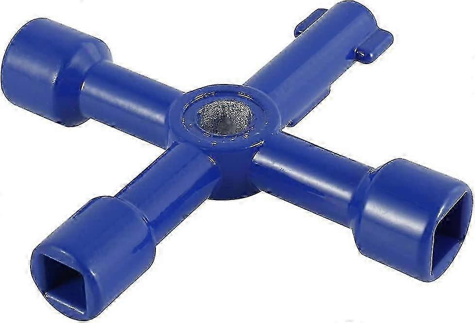 Multifunction Cross Spanner Wrench Spanner Cross Electricity Gas Cupboards Train Lift Portable Sturdy Spanner Tool Ergonomic For Use Blue Designed