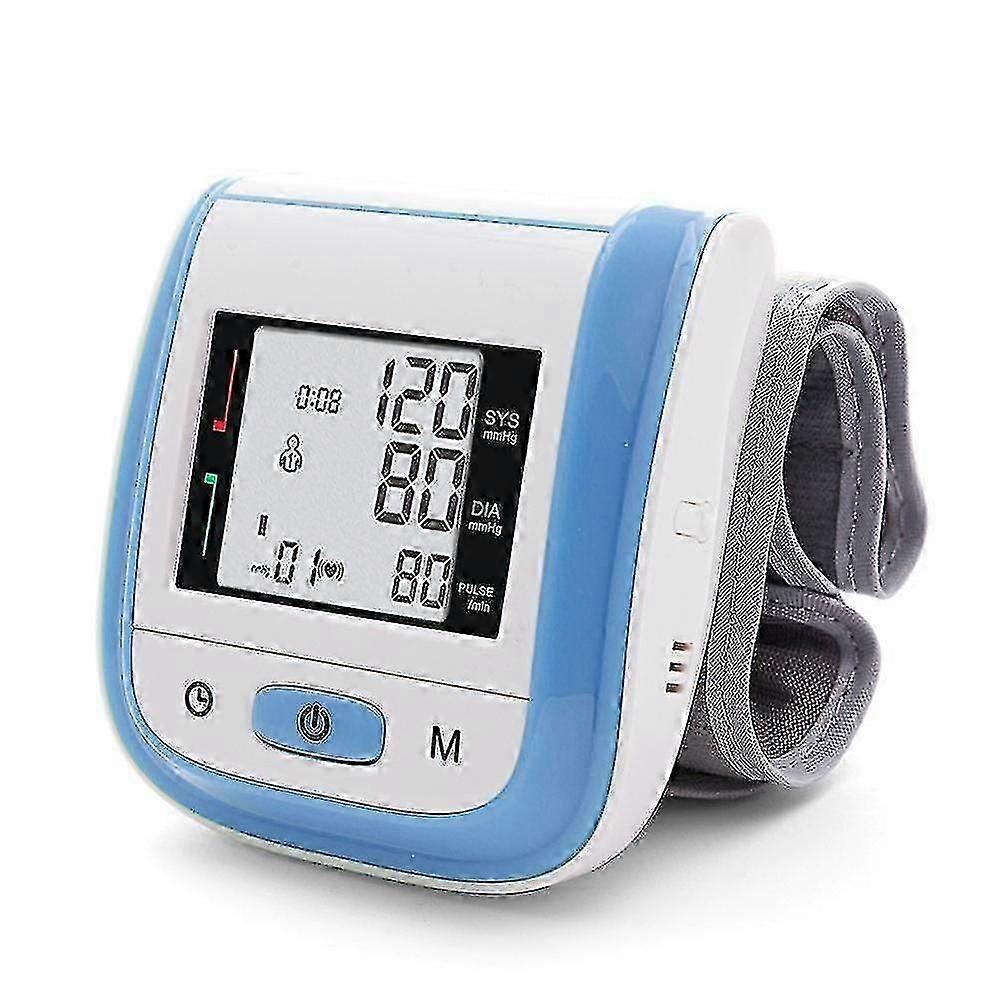 Wrist Blood Pressure Monitor - Digital Medical Device for Heart Rate and Pulse Measurement