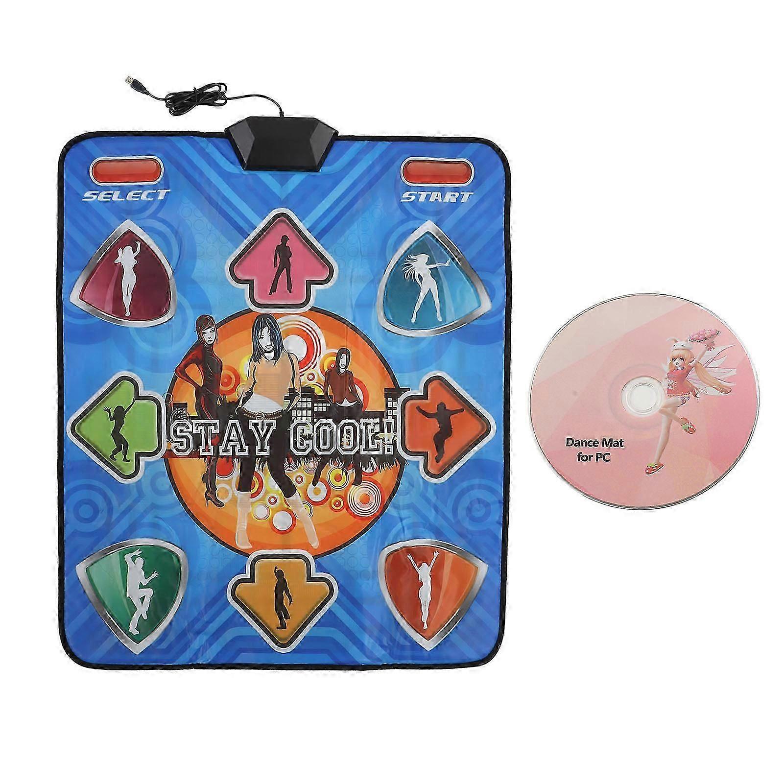 USB Dance Pad Prevent Slip PVC High Sensitivity Wired Dance Pad for Computer Video Game