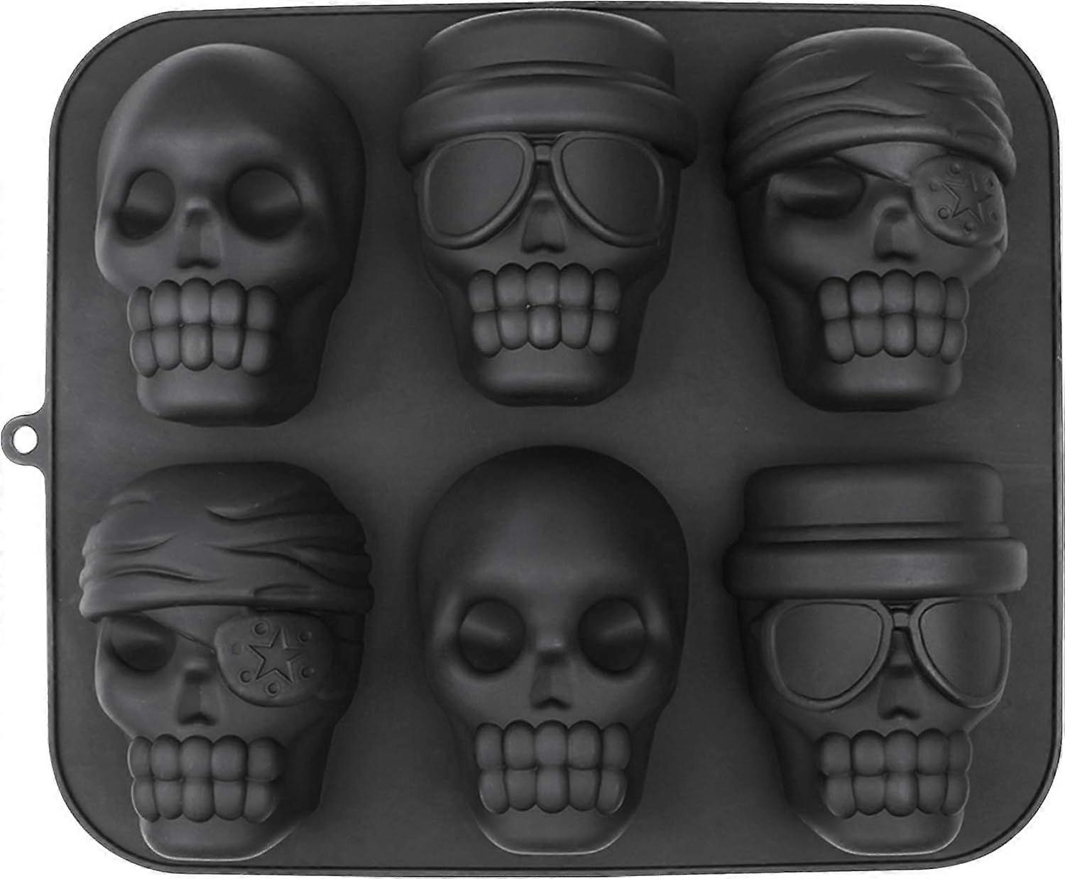 Halloween Skull Silicone Cake Mold Black