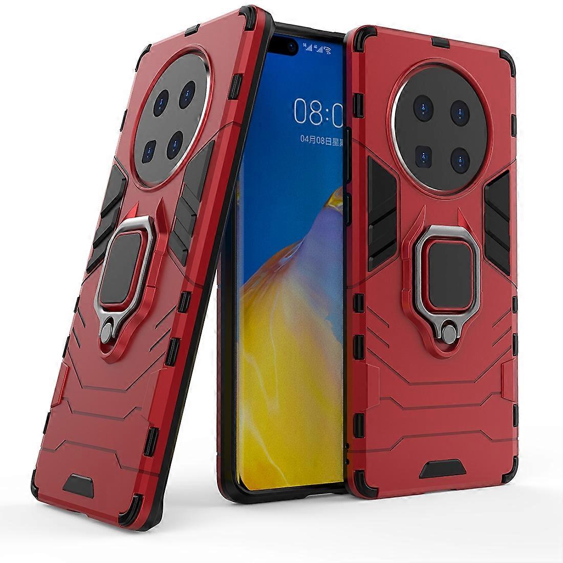 Shockproof PC + TPU Protective Case with Magnetic Ring Holder For Huawei Mate 40 Pro