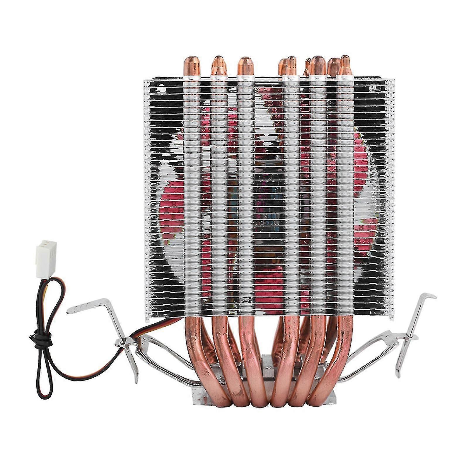 Computer Cpu Fans Cooler Heat Sink 6 Heatpipe For Intel Lag1156/1155/1150/775 Red