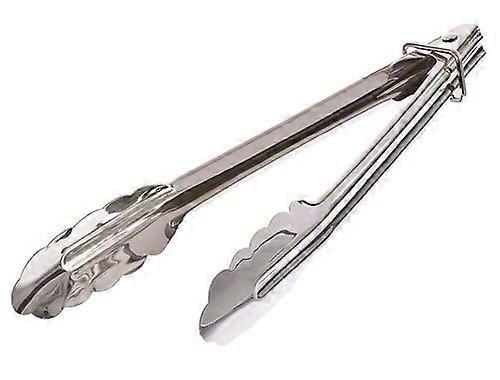 9-Inch ST-9LR Stainless Steel Spring Tongs with Locking Ring - Set of 6