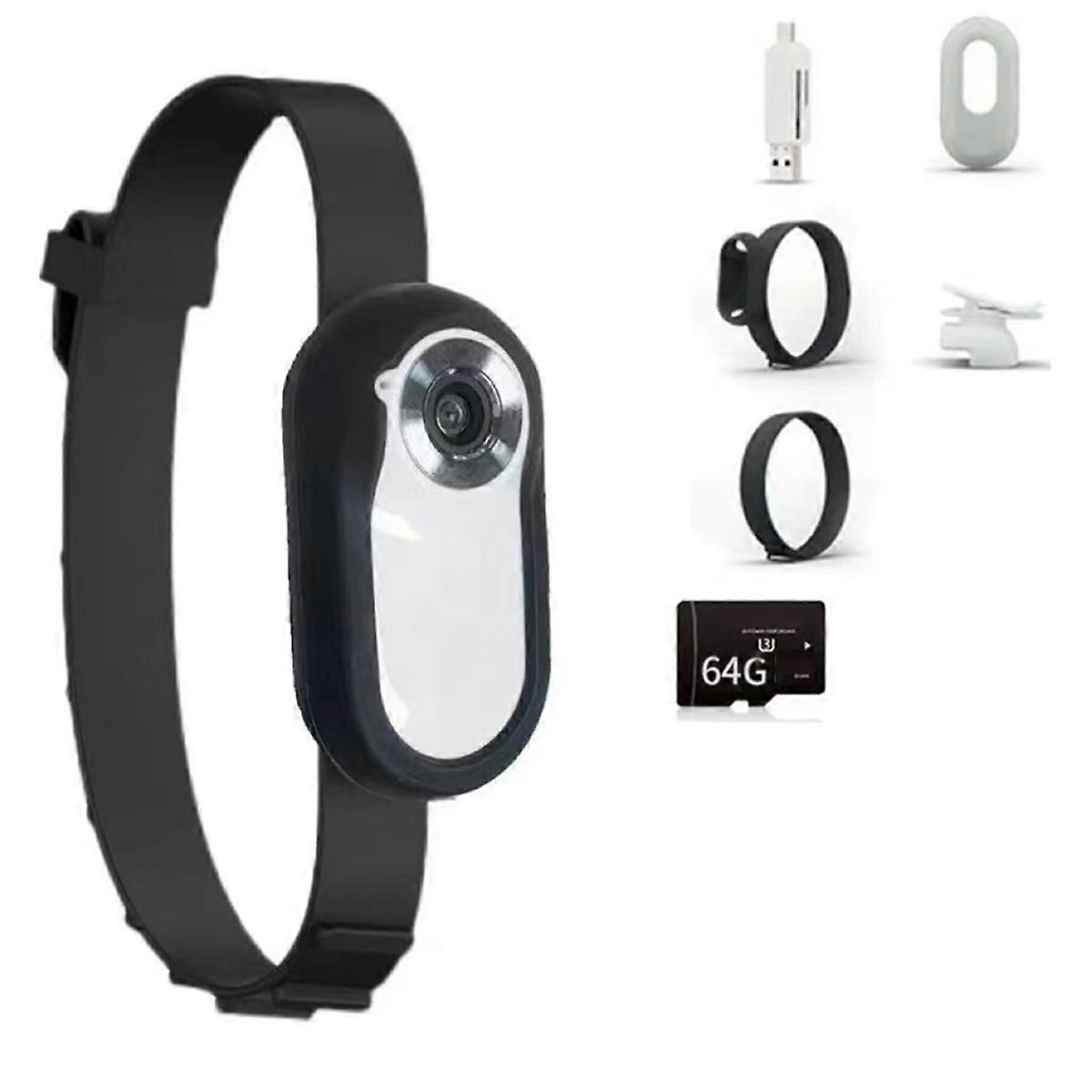 HD 1080P Dog Tracker Collar No WiFi Needed Cat Camera Collar Camera with Video Records Cat Dog Gift