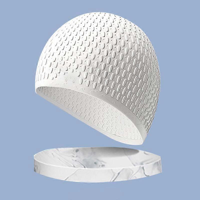 Silicone Water Drop Swimming Cap Adult Enlarged Bubble Swimming Cap Super Elastic Waterproof Ear Protection