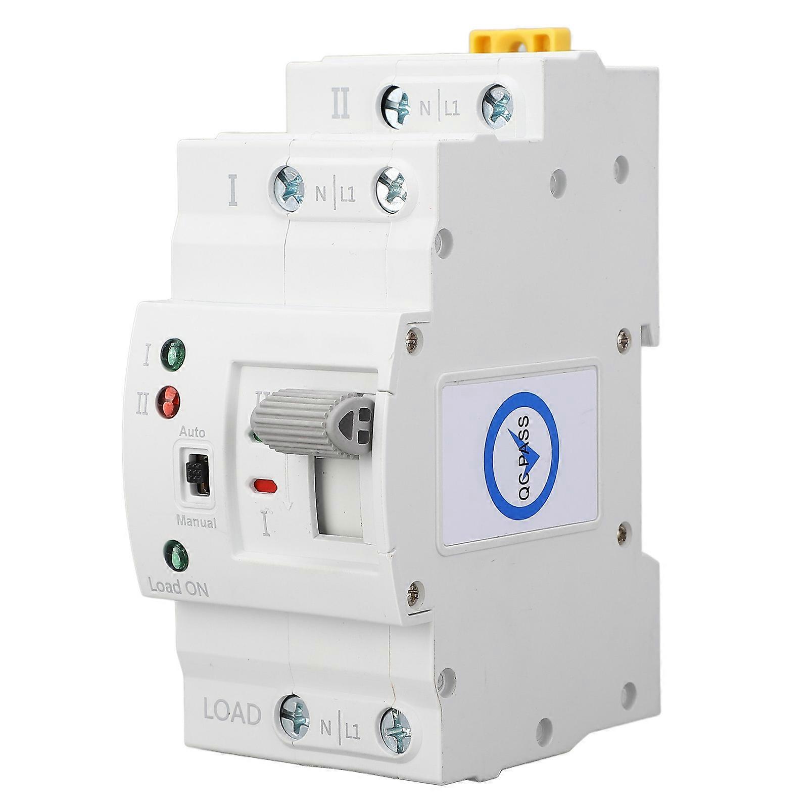 2P 63A ATS, Dual Power Automatic Transfer Switch 2P 63A Millisecond Switching Power Transfer Switch ATS (220-V)