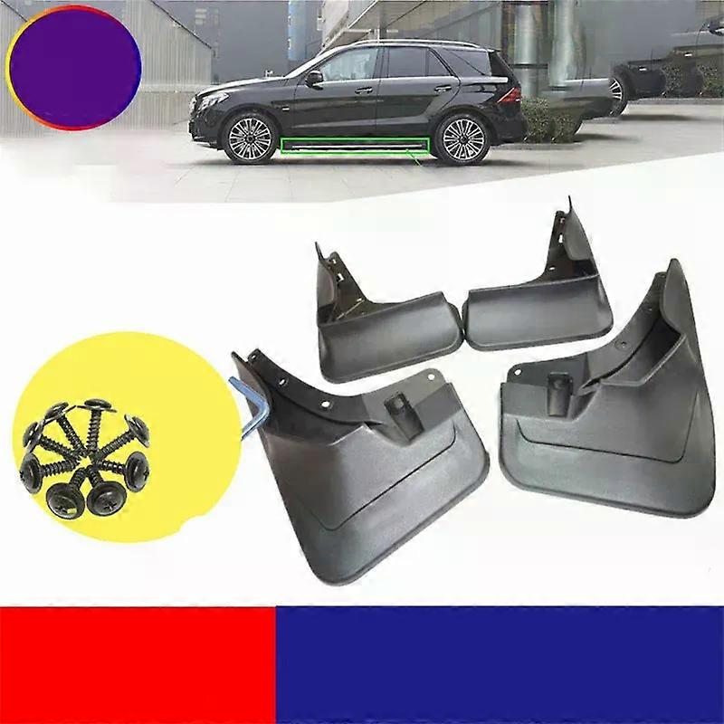 Exquisite Mud guards Mud Flaps For Mercedes Benz GLE Class W166 2016 - 2019 W/Running Board Mudflaps Mudguards Mud fenders Splash Guards
