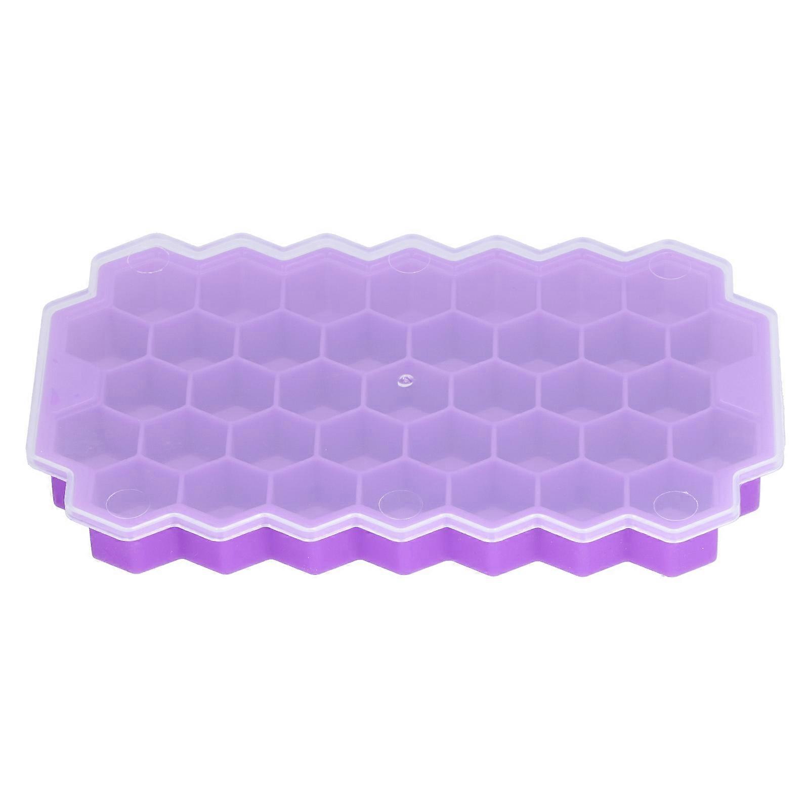 37‑Grids Ice Cubes Mold  Stackable Silicone Ice Tray for Cocktail Beverages Drinks with Lid