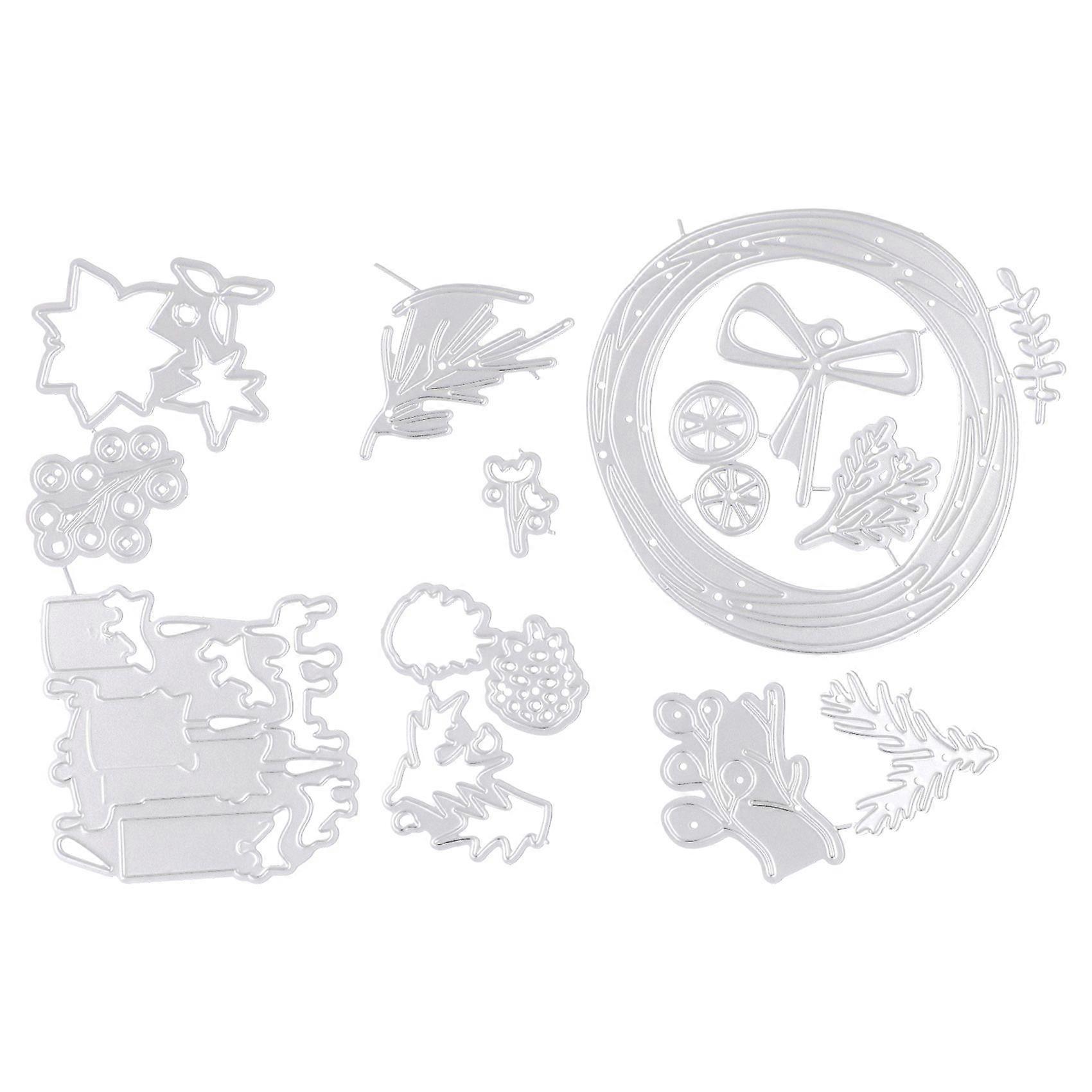 Christmas Wreath Dies for Card Making DIY Scrapbooking Metal Cutting Dies for Paper Crafting Handma