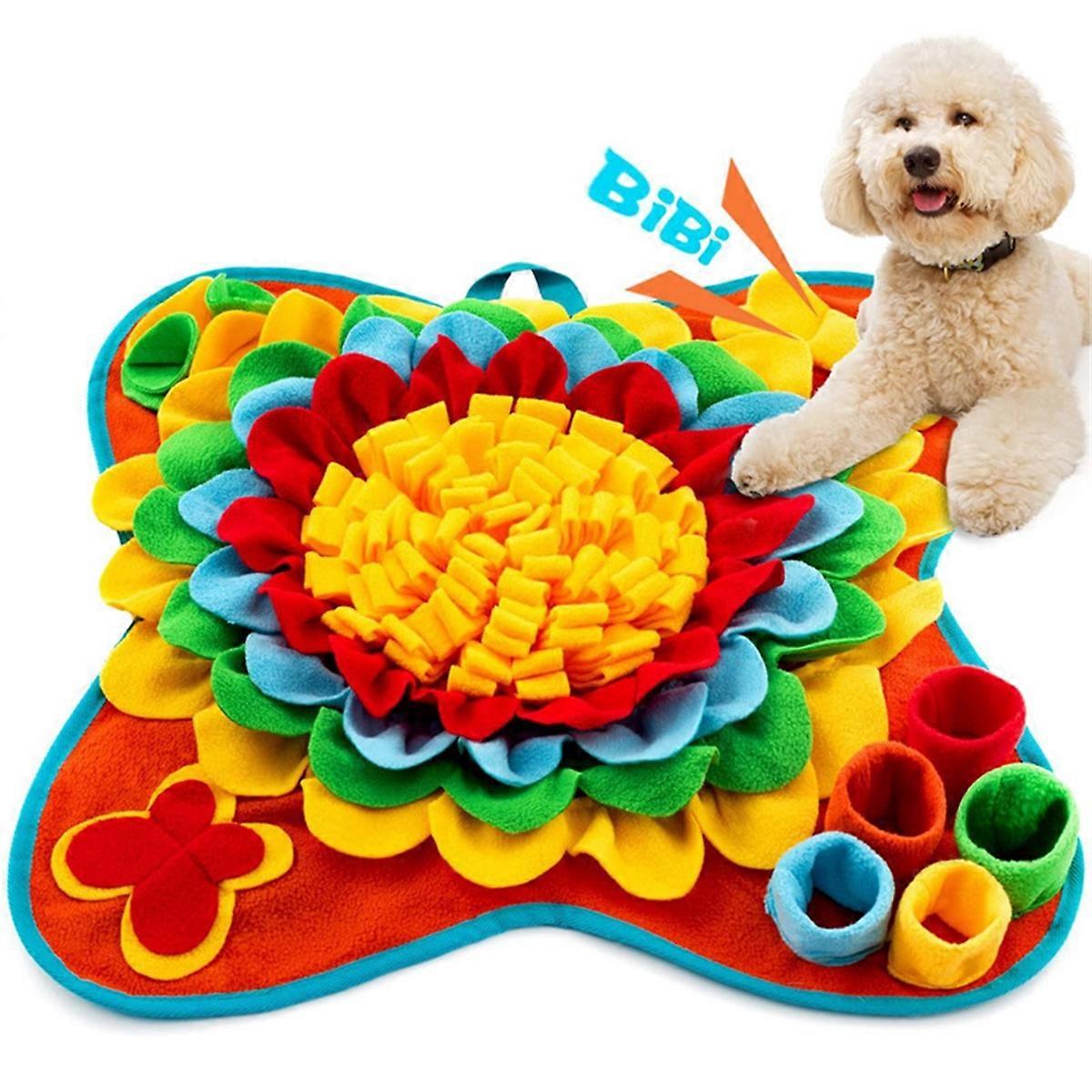 Squeaky Pet Snuffle Mat for Dogs, Cat Interactive Forage Mat for Slow Feeding Engaging Puzzle Dog T
