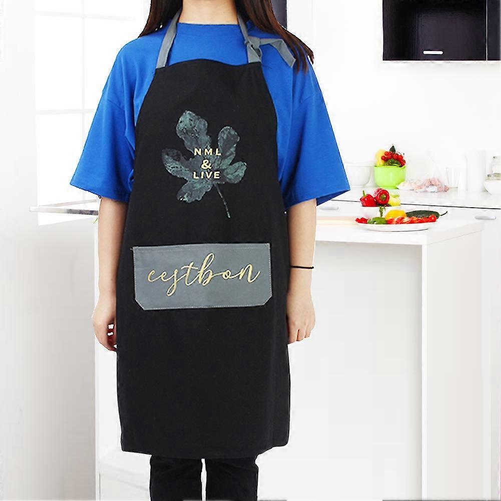 Cotton Kitchen Apron Sleeveless Thickened With Pocket Simple And Stylish