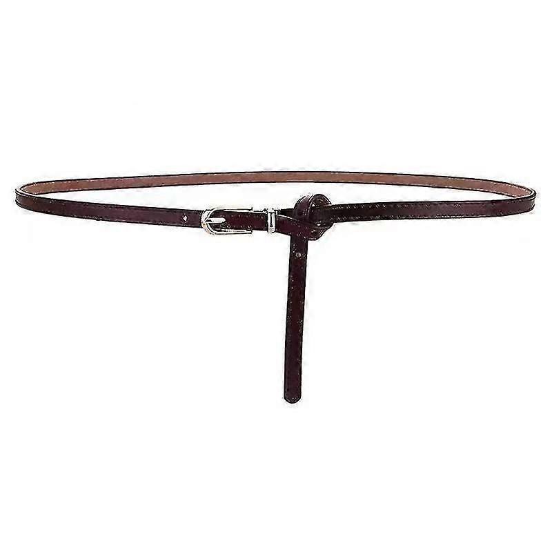 1.1cm Wide Women's Thin Belt With Alloy Pin Buckle Fashion Knotted Single-loop Thin Belt