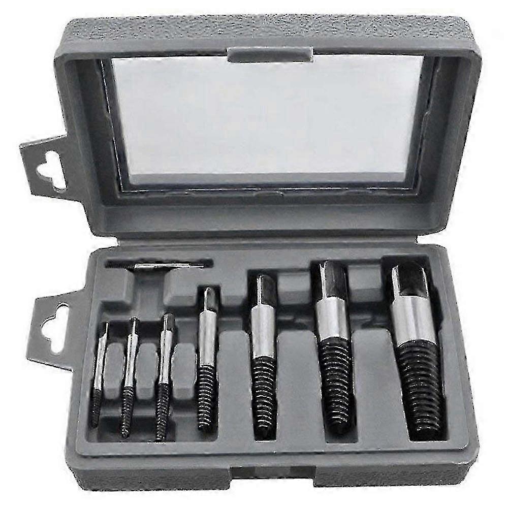 8 Pack Damaged Screw Extractor Set, Broken Bolt Remover Tool compatible with Stripped Screw Removal,