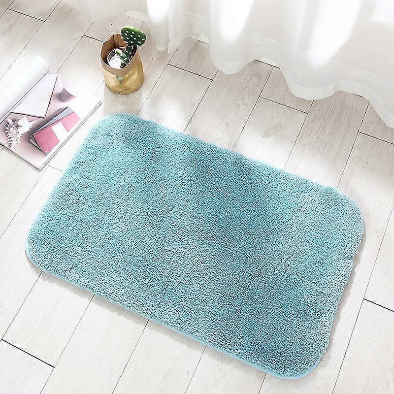 Bathroom Floor Mats Anti Slip Water Absorbent Thickened Bath Mat Long Hair Carpet Machine Washable Durable Toilet Mat Comfortable Plush Floor Mat