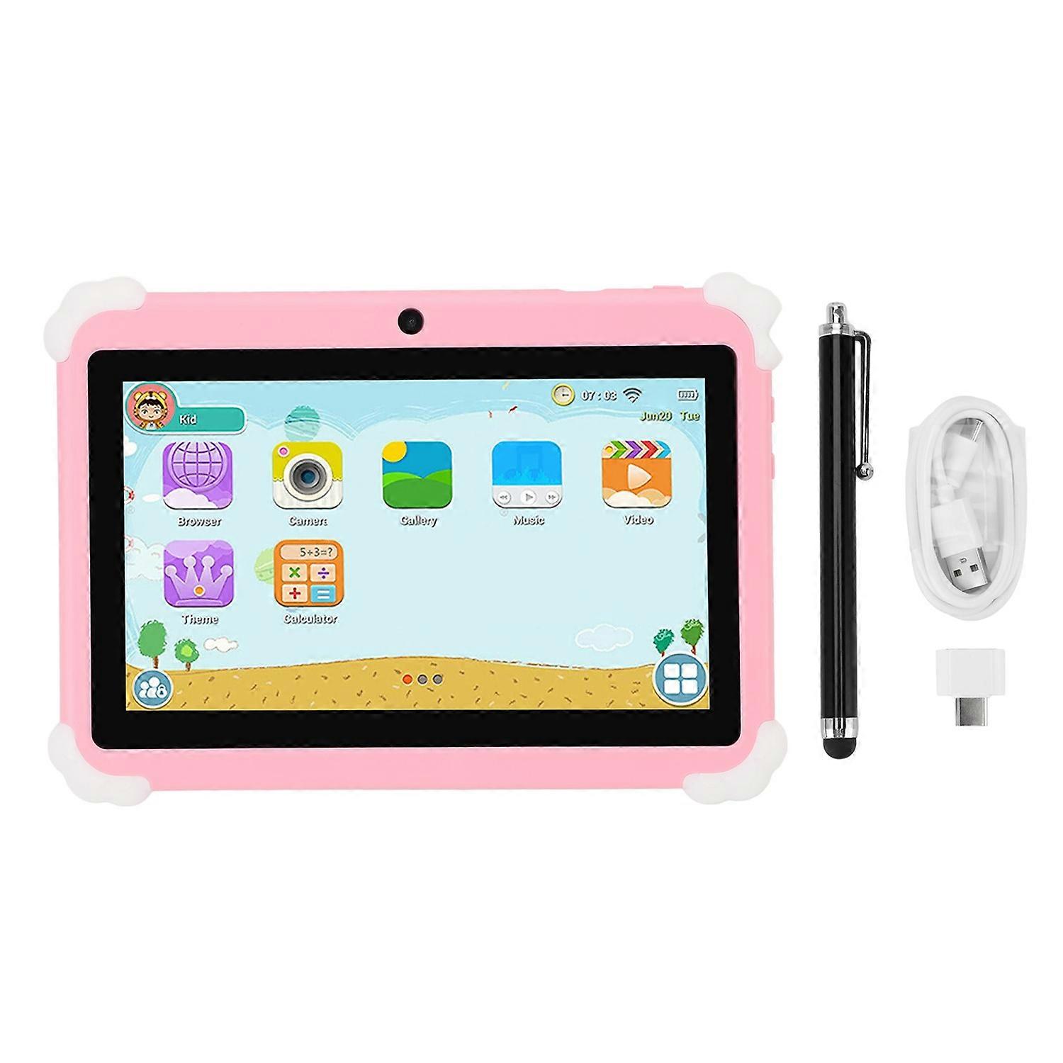 7 Inch Tablet with Protective Case Stand 1GB 16GB 1024x600 HD Touch Screen Tablet for Android 7.0 Ro