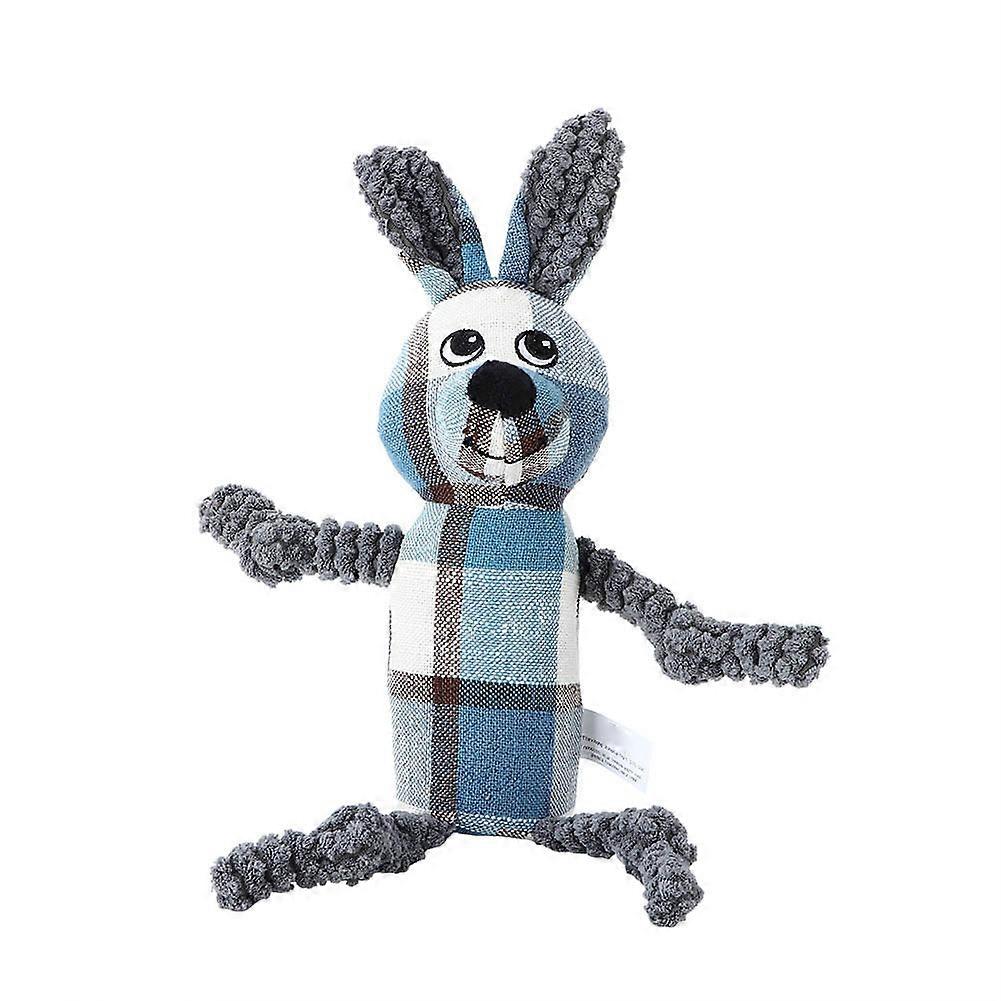 Soft Plush Pet Chew Toy Rabbit Cartoon Animal Shape with Sound for Puppies and Small Dogs, Safe Durable Material