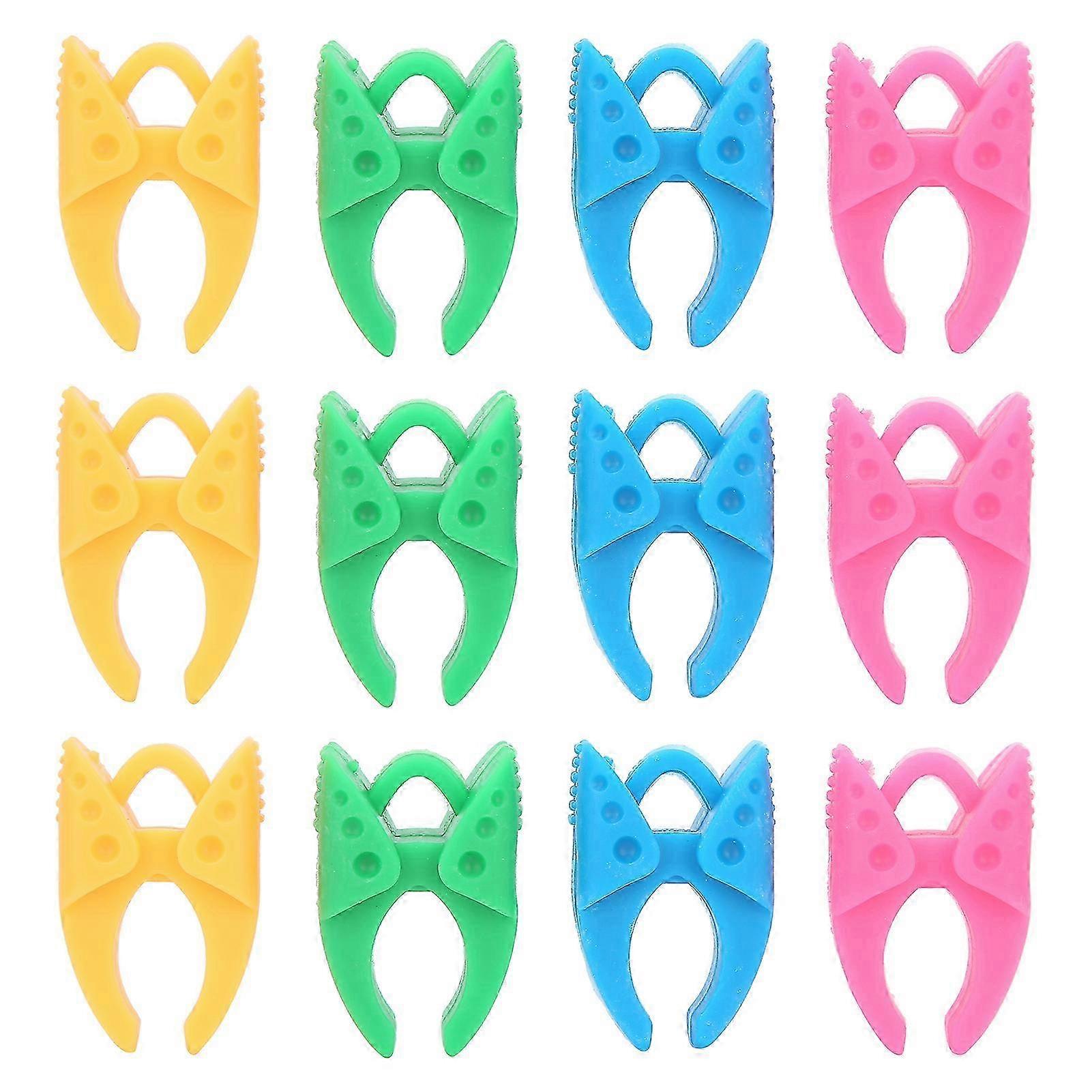 12pcs Silicone Bobbin Clamp Holder Spool Bobbin Thread Clip Sewing Tool Accessories