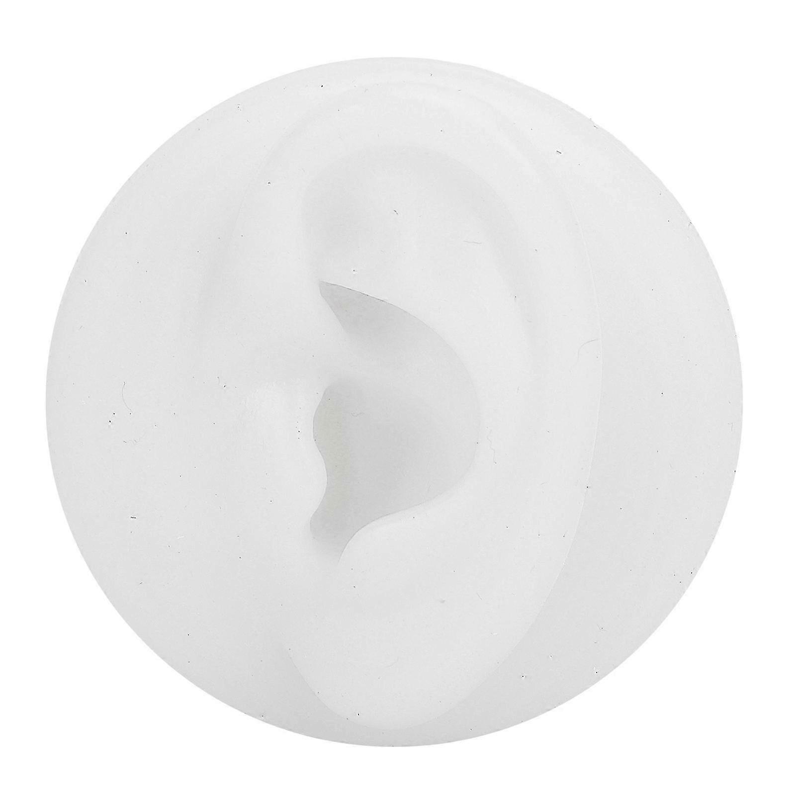 Silicone Ear Model Ear Acupuncture Practice Model Reusable Simulation Ear Display ModelLeft Ear