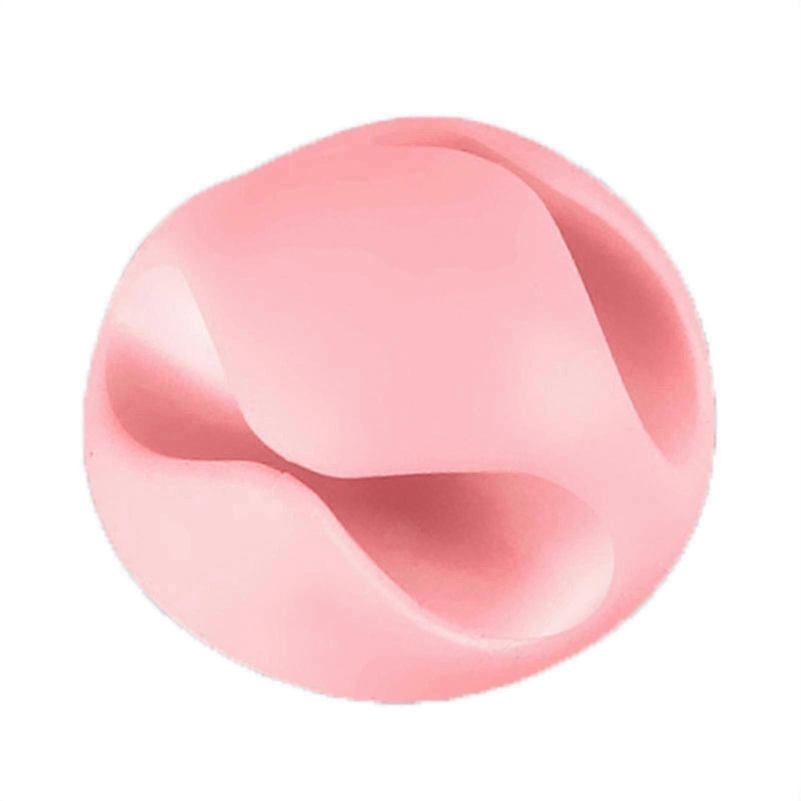 2 Holes Pink - Flexible, Easy Installation, Strong Adhesion - Multipurpose Cord Management for Office Supplies