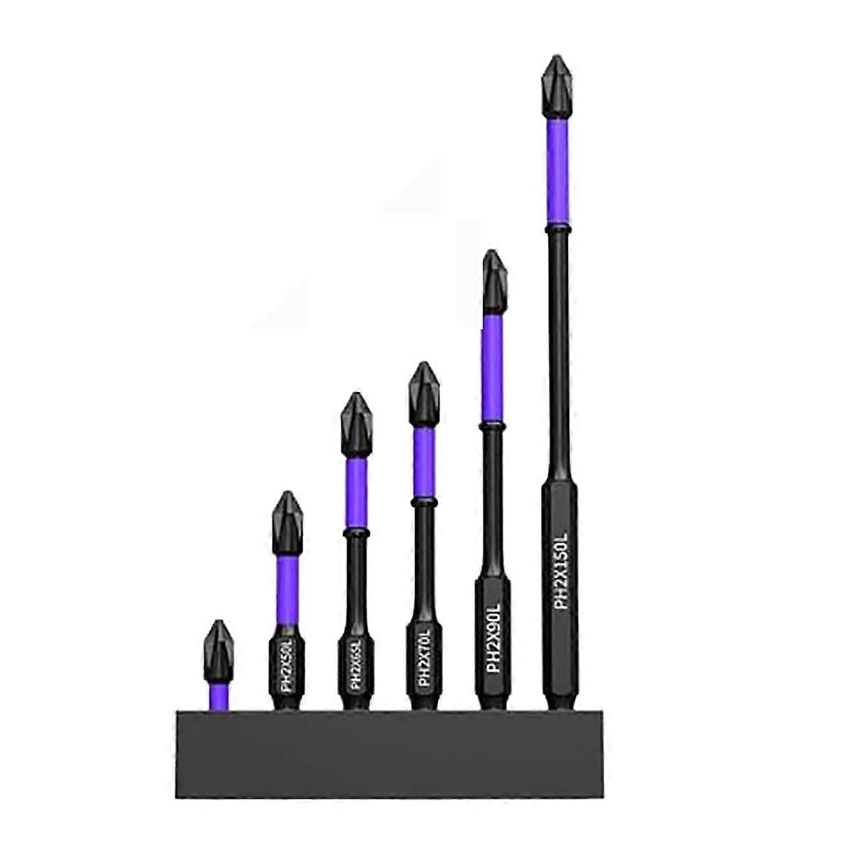 6Pcs Anti-Slip and Shock-Proof Bits with Screwdriver Bits