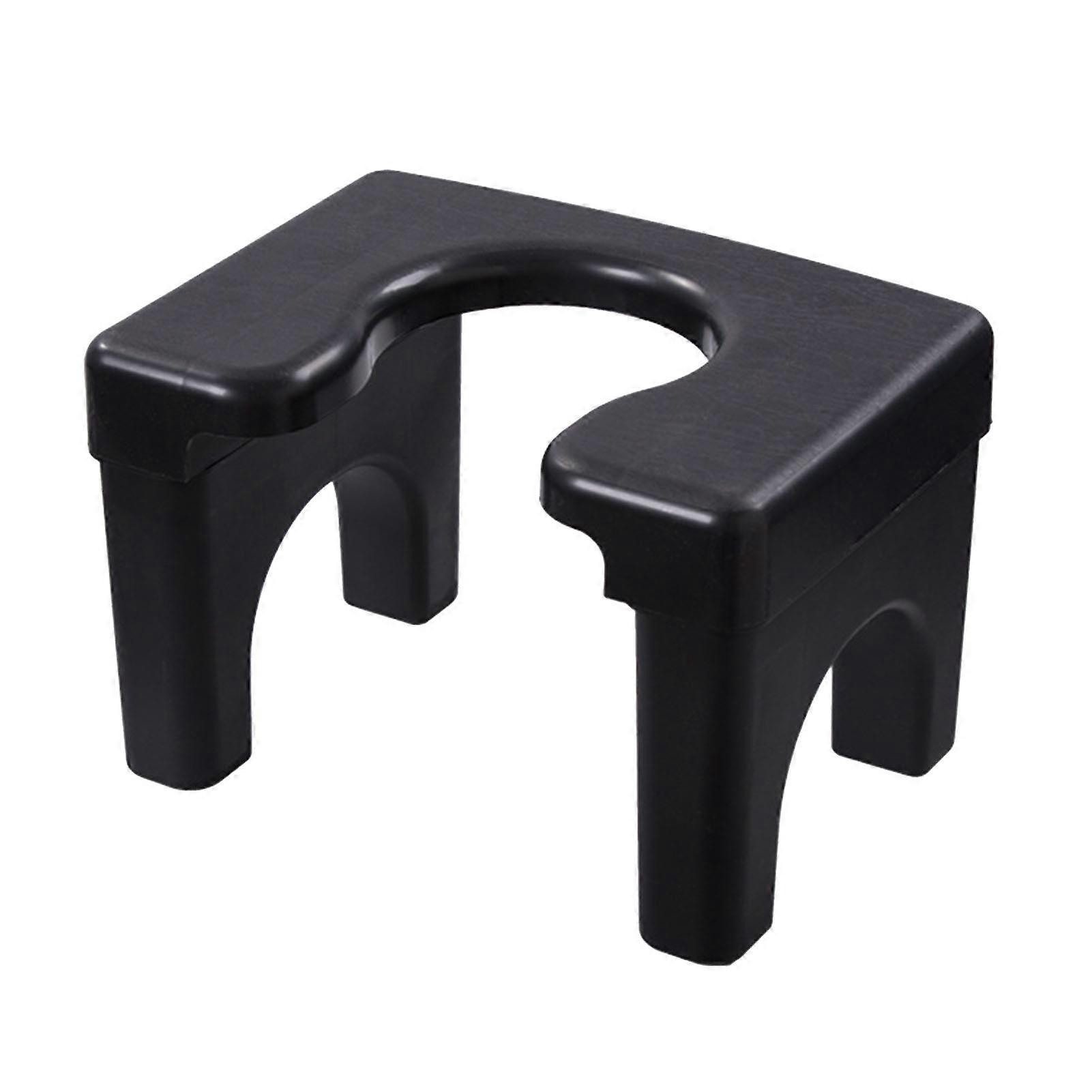 Squatting Toilet Stool, Portable Toilet Chair, Non-Slip Hygienic Bath Stool, Multifunctional Commode Chair, High, Black, Adult Version