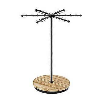 Space Saving Necklace Holder with 48 Hooks Earring and Bracelet Display Rack Jewelry Hanger for Home or Store Use  Gold